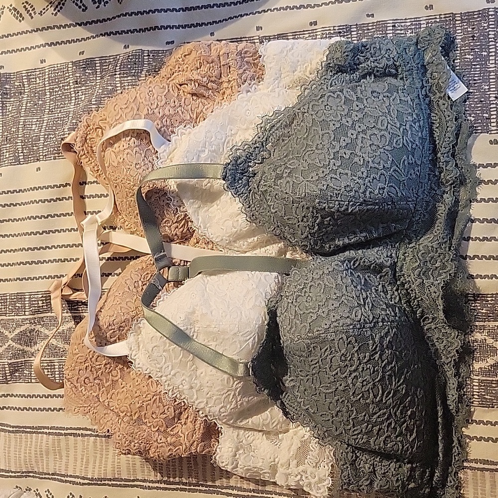 Bundle Aerie Lace Bralettes XL